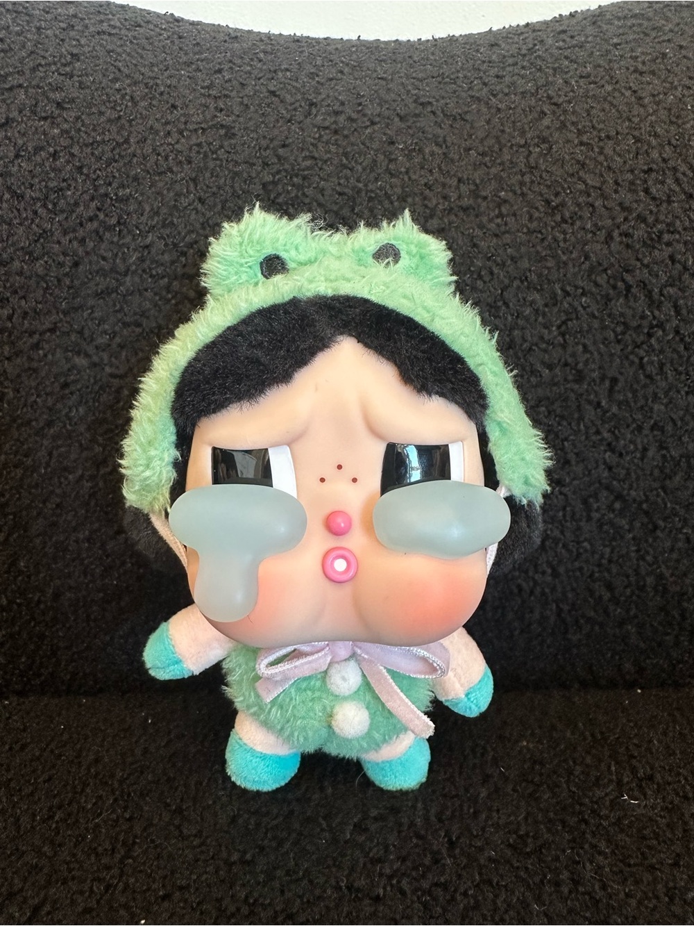POP MART CryBaby keychain plushie-What A Frog